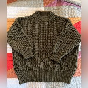 BABAA No13 Jumper Pullover Sweater green alga wool o/s